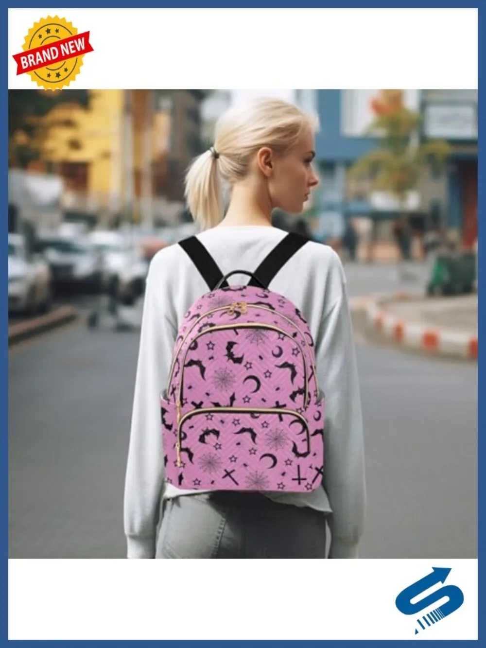 Quilted Polyester Mini Backpack Purse for Women Daypack